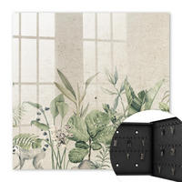 SCHLÜSSELBOX Schwarz 30x30 cm- Türöffnung nach rechts - Tropische Natur - Grün, Metall (30/30/5cm) - TULUP