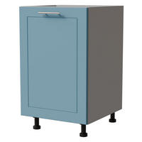 UNTERSCHRANK Bari D1D/50 Grau / RAL 5024 pastellblau 50 / 50 / 82cm - Blau/Grau, Holz/Holzwerkstoff (50/82/50cm) - Feldmann-Wohnen