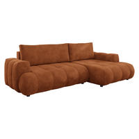 ECKSOFA Haiti, Seite: Rechts 2R+LC - Schwarz/Bronzefarben, Holz/Textil (276/156cm) - MIRJAN24