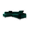 ECKSOFA Schlafsofa Agnesa In Salvador - Dunkelgrün, Holzwerkstoff/Textil (275/200cm) - Fun Möbel