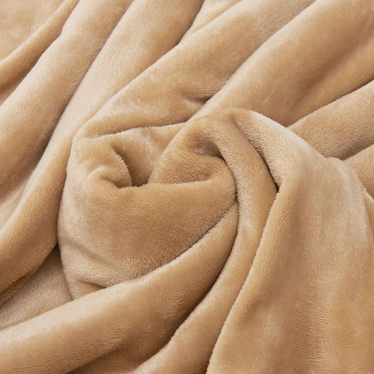 FLEECEDECKE Kuscheldecke 150x200 cm camel - Hellbraun, Textil (150/200cm) - Juskys