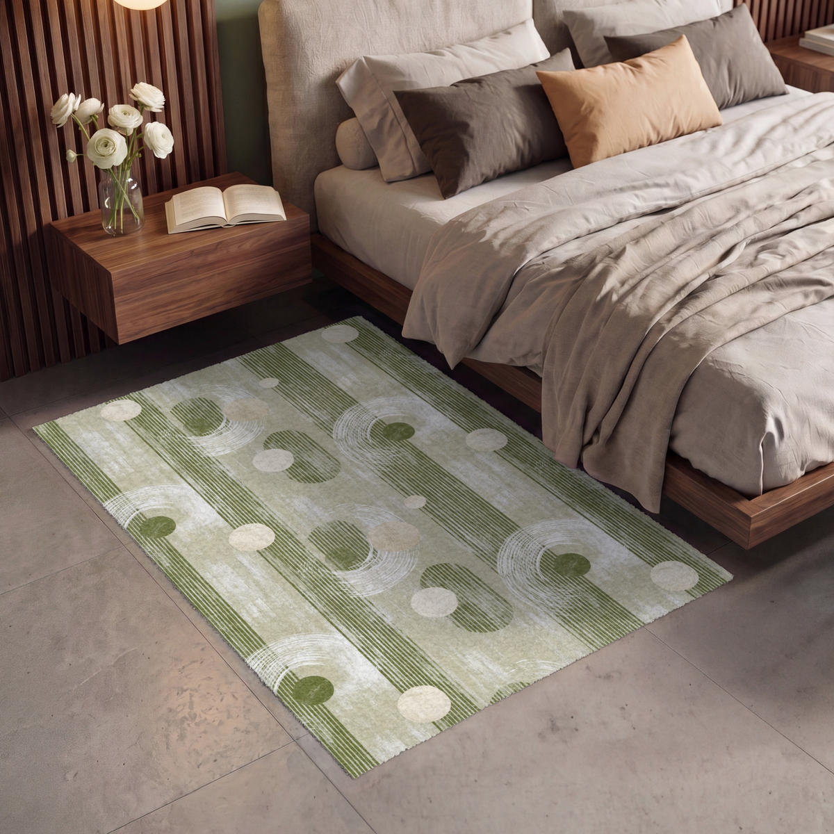TEPPICH - Künstlerisch - Modern - Grün - 120x180 cm - Olivgrün, Kunststoff/Textil (120/0.4cm) - OnlyWow