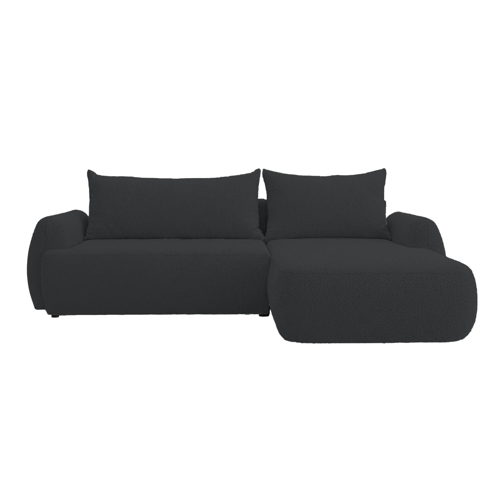 ECKSOFA MUNDUK II mit Schlaffunktion, Graphit - Graphitfarben, Textil (260/184cm) - Fedve
