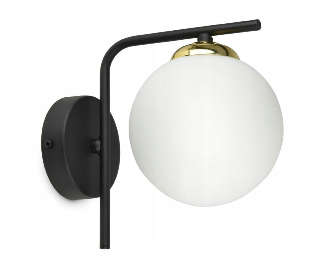 WANDLEUCHTE Milano Glas - Goldfarben/Schwarz, Glas/Metall (21/20/14cm) - kiki design