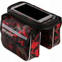 FAHRRADRAHMENTASCHE Wasserdicht Touchscreen Fenster Handyhalterung - Schwarz, Textil (5/13/17cm) - KRUMAD