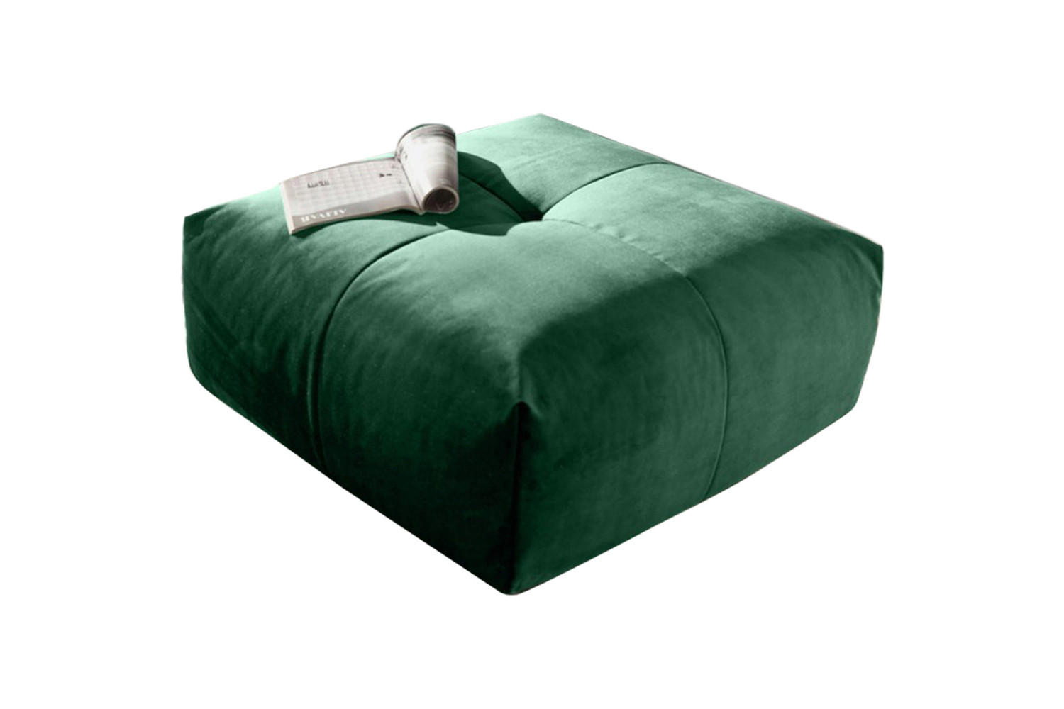 Kawola Polsterhocker Smaragdgrün 86x41x86 cm