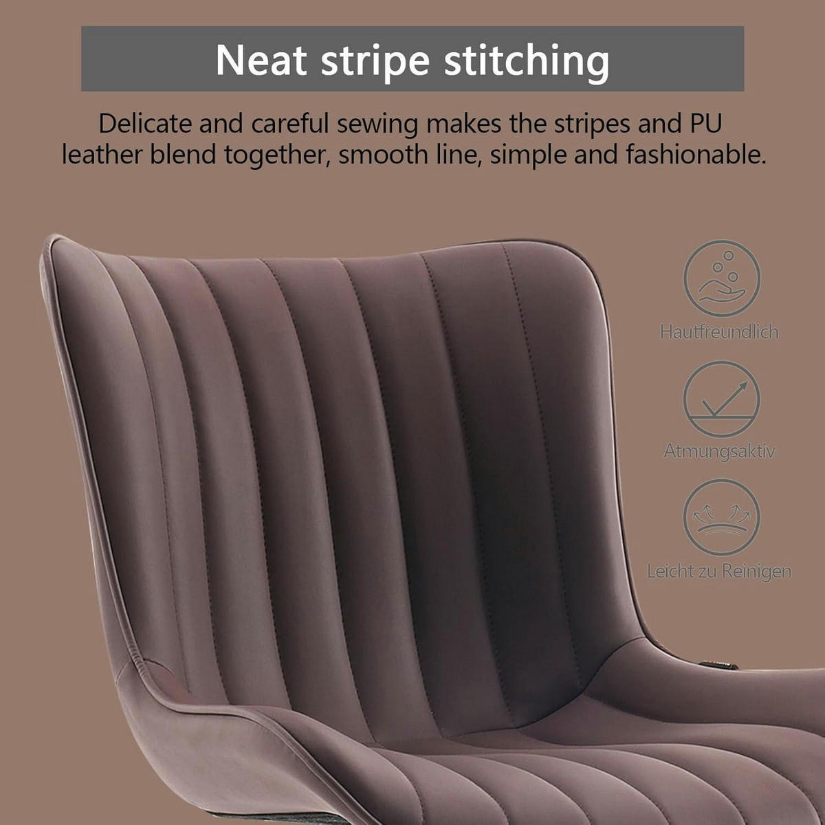 BÜROSTUHL Ergonomisch PU-Leder Braun - Braun, Kunststoff (53/93/46cm)