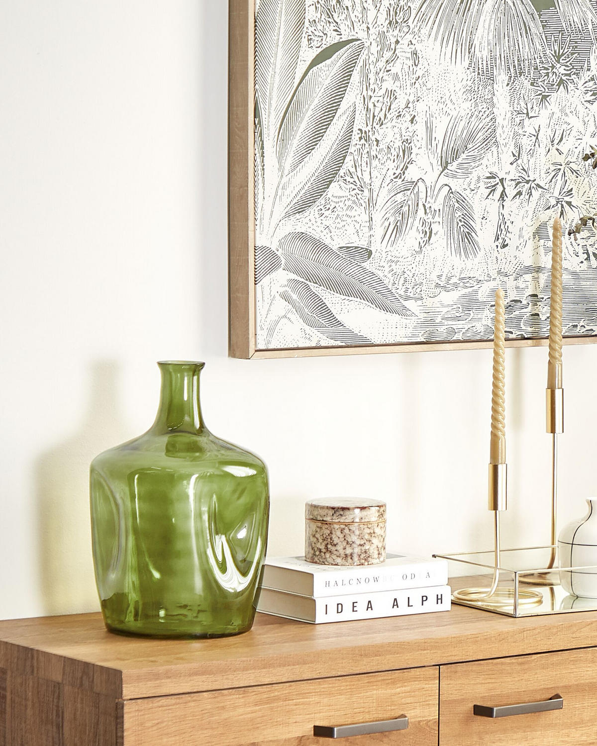 BLUMENVASE Glas grün Kerala - Grün, Glas (35cm) - Beliani