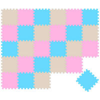 SPIELMATTE ab Null 270/90 cm Puzzlematte Hellblau - Multicolor, Kunststoff (30/30cm) - Littletom