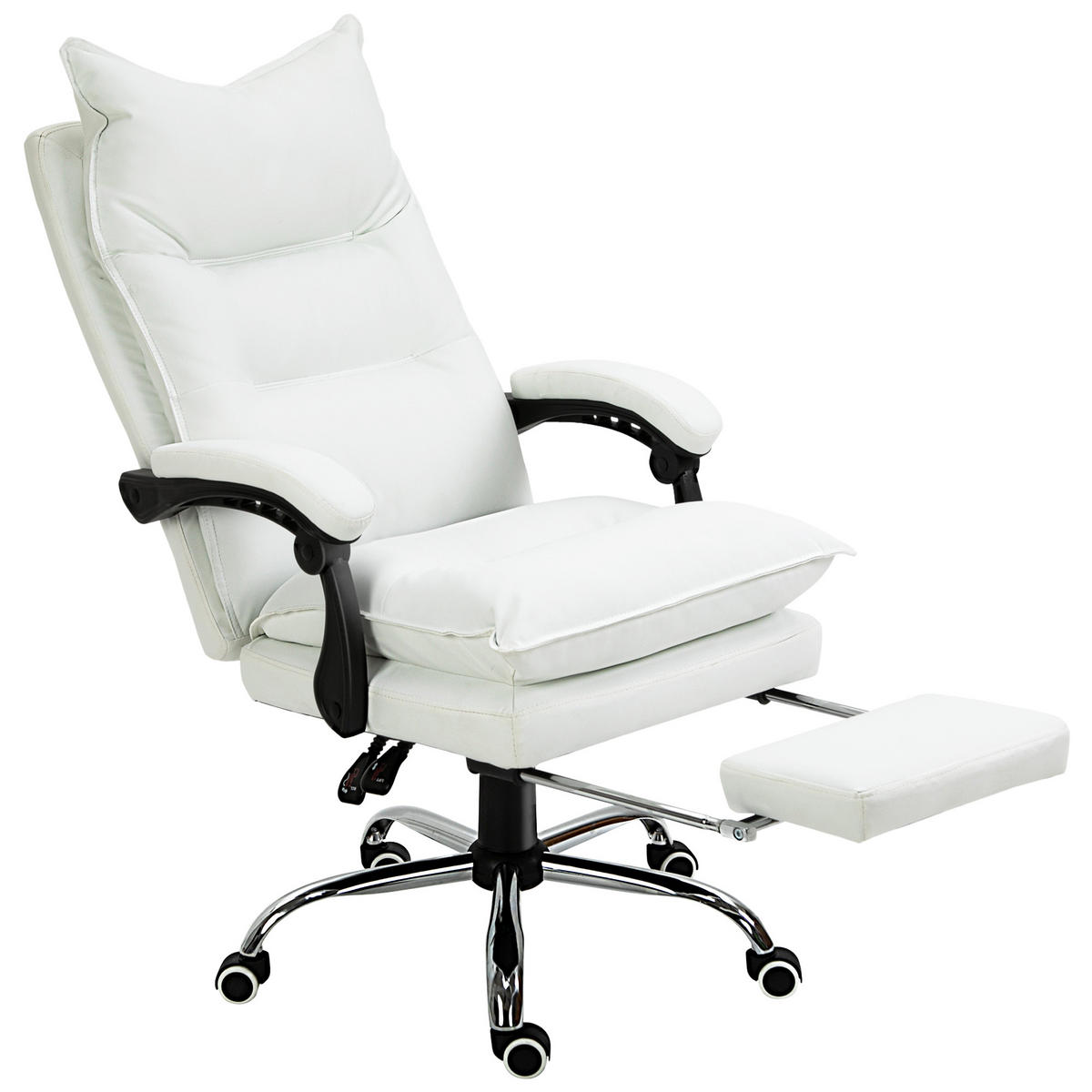 CHEFSESSEL DE-11740 ERGONOMISCH 66x72x130 cm Weiß - Weiß, Metall (66/130/72cm) - ComfortXL