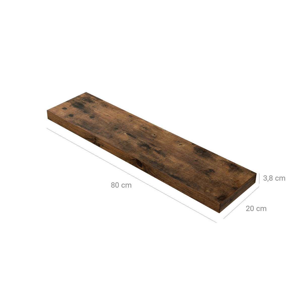 WANDREGAL WANDBOARD - Braun, Holzwerkstoff (20/4/80cm) - Hansiro