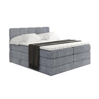 BOXSPRINGBETT mit Matratze H3|H4 und Lattenrost - LIRO KING-120x200 - Grau Casablanca - Grau, Holzwerkstoff (120/200cm) - ALTDECOR