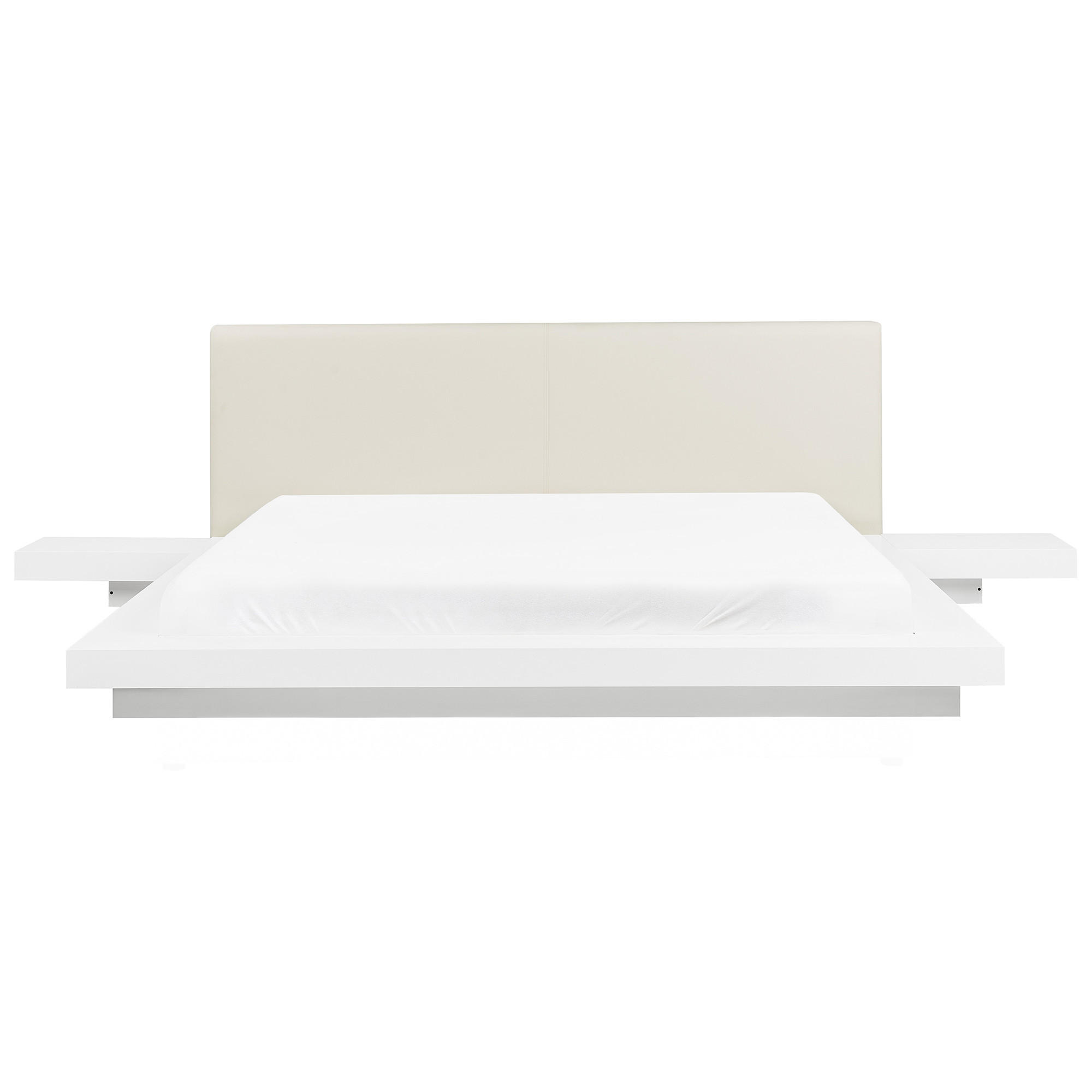 WASSERBETT 180x200 cm Weiß Zen - Weiß, Holzwerkstoff (180/200cm) - Beliani