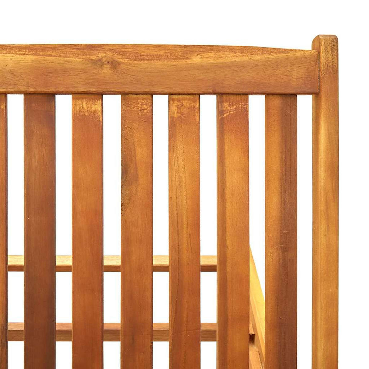 DOPPEL-SONNENLIEGE Massivholz Akazie - Braun, Holz (123/85/199cm) - vidaXL