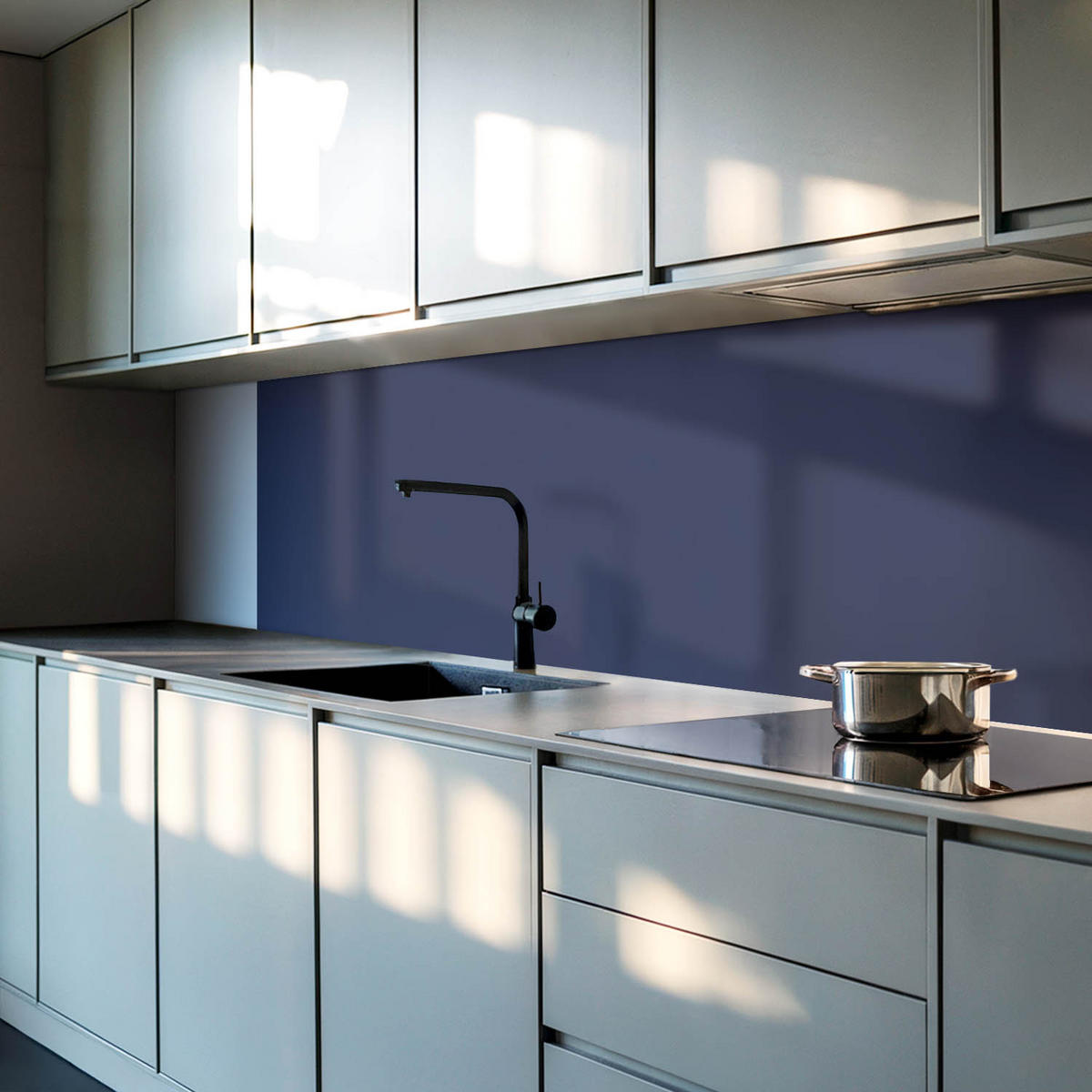 WANDPANEEL 100x50 cm selbstklebend Thalisse - Dunkelblau, Kunststoff (50/1.6/100cm) - Wallfluent