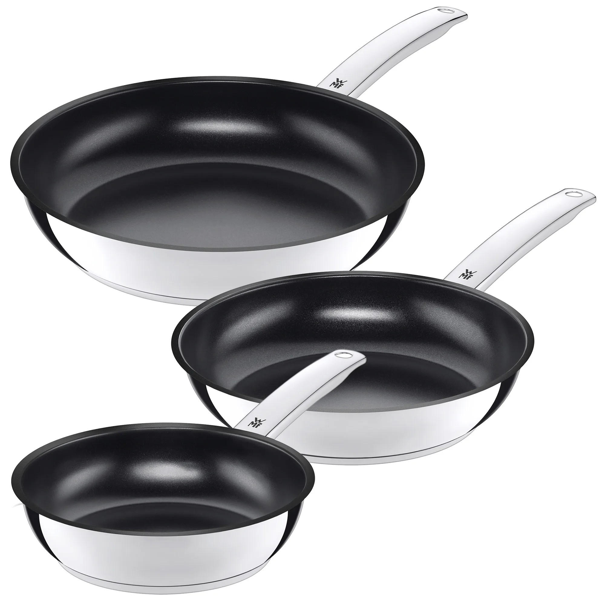BRATPFANNENSET DURADO Silber 3-teilig - Silberfarben, Keramik/Metall - Beaface