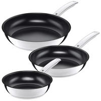 BRATPFANNENSET DURADO Silber 3-teilig - Silberfarben, Keramik/Metall - Beaface