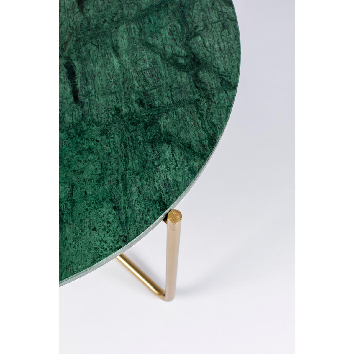 MARMORTISCH mit Ø70 cm - TIMPA - color_green - Grün, Stein (70/70/40cm) - Drawer