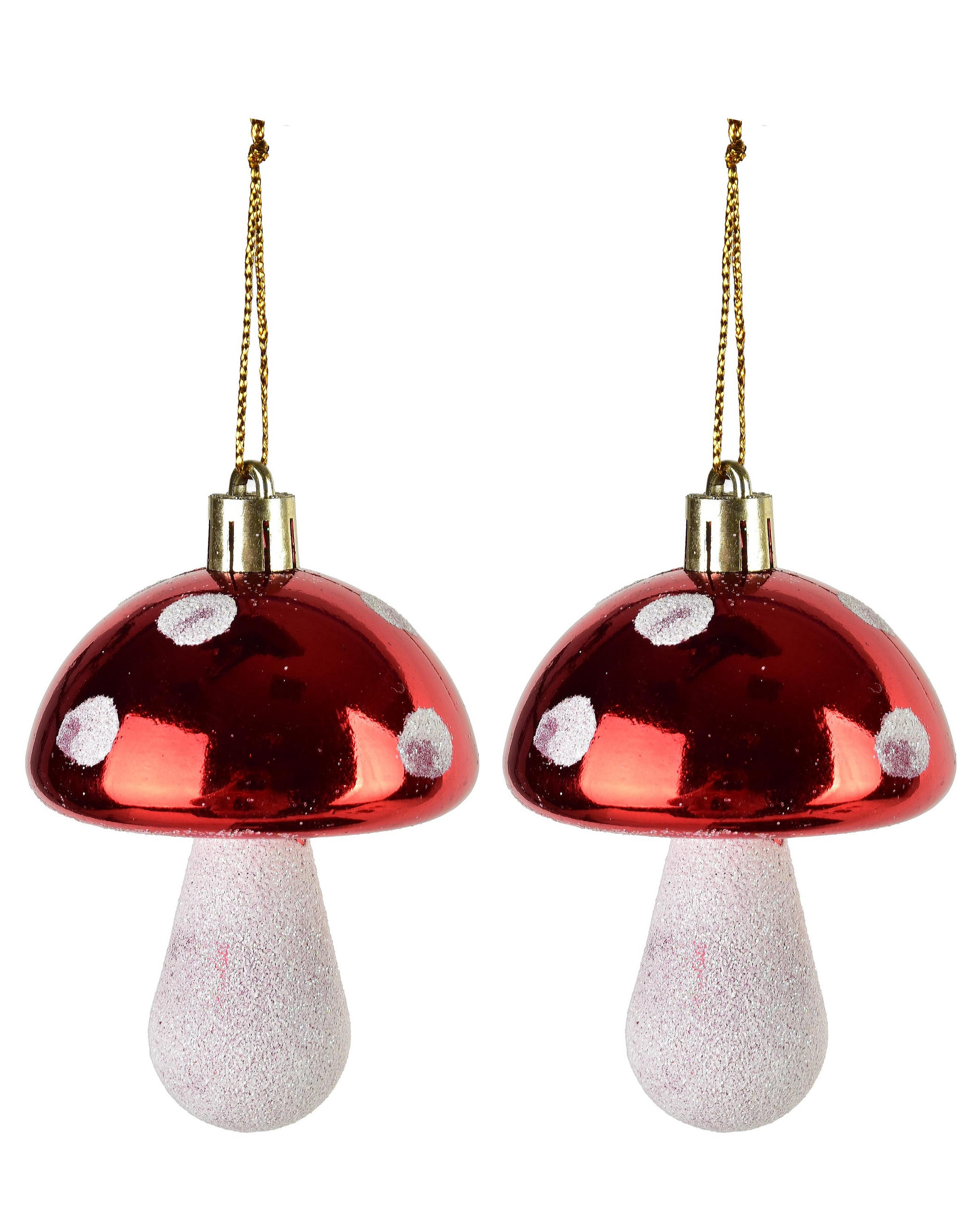 CHRISTBAUMANHÄNGER Santa Lila 2er Set Rot 6x14x14 cm Kunststoff - Rot, Kunststoff (14/14/6cm) - Mondex