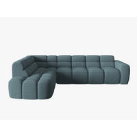 ECKSOFA links Lisa aus strukturiertem Stoff hellblau 5 Sitzplätze - Hellblau, Textil (234/293cm) - Micadoni