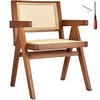 ARMLEHNSTUHL Lissy,59 x 56,5 x 82,5 cm, Belastbarkeit 120 kg,Eiche dunkel - Wildeiche, Holz (59.5/82.5/56.5cm) - tectake