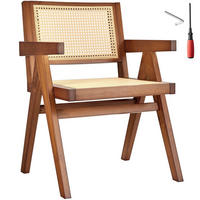 ARMLEHNSTUHL Lissy,59 x 56,5 x 82,5 cm, Belastbarkeit 120 kg,Eiche dunkel - Wildeiche, Holz (59.5/82.5/56.5cm) - tectake