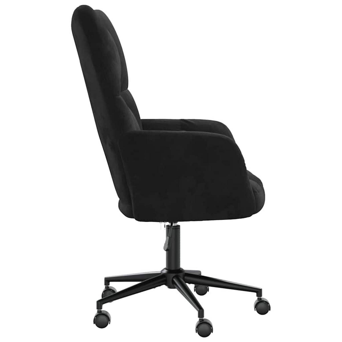 RELAXSESSEL Schwarz Samt - Schwarz, Naturmaterialen (69/102/61.5cm) - vidaXL