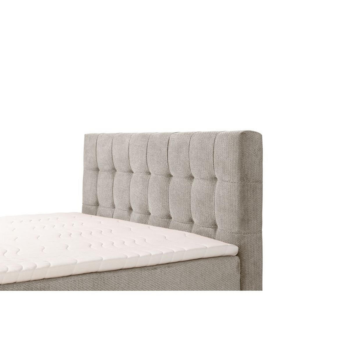 BOXBETT Royal mit Bonnelmatratze und Topper, 140x200, Beige - Beige, Holzwerkstoff/Kunststoff (140/200cm) - AN-Moebel 4u