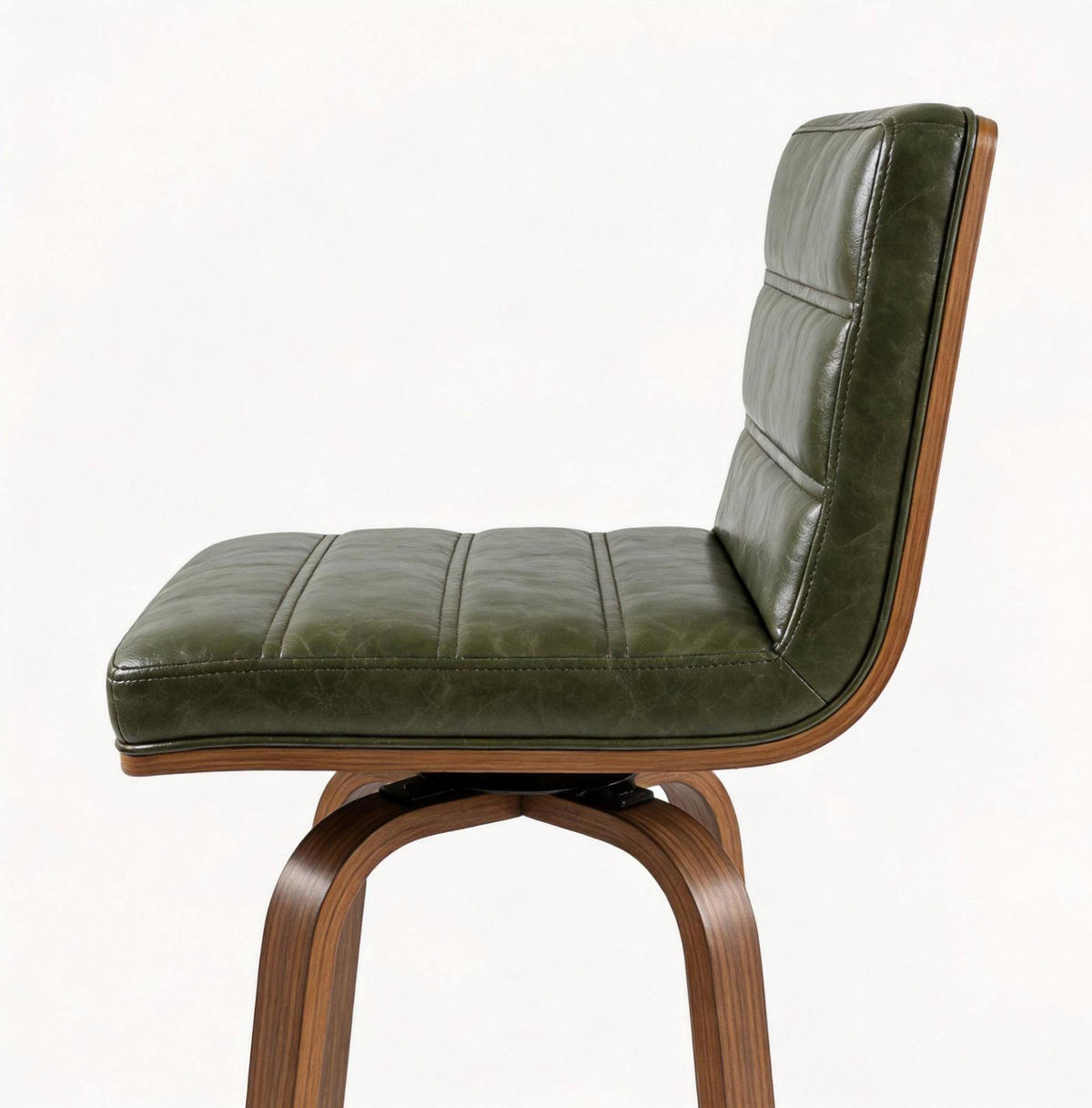 BARHOCKER Grün mit PU-Polsterung und Buchenholzgestell - Grün, Holz (48/90/40cm) - MIVRAY