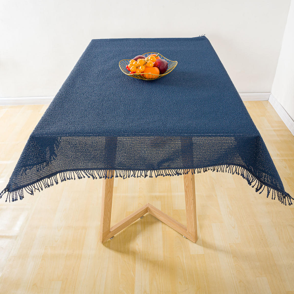 TISCHDECKE Gartentischdecke Blau 140x180 cm oval Weichschaum - Blau, Textil (140/180cm) - TiborTex