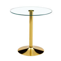 BARTISCH Rund 89 cm mit Glasplatte DE-40046 Gold - Goldfarben, Metall (89/89/92cm) - ComfortXL