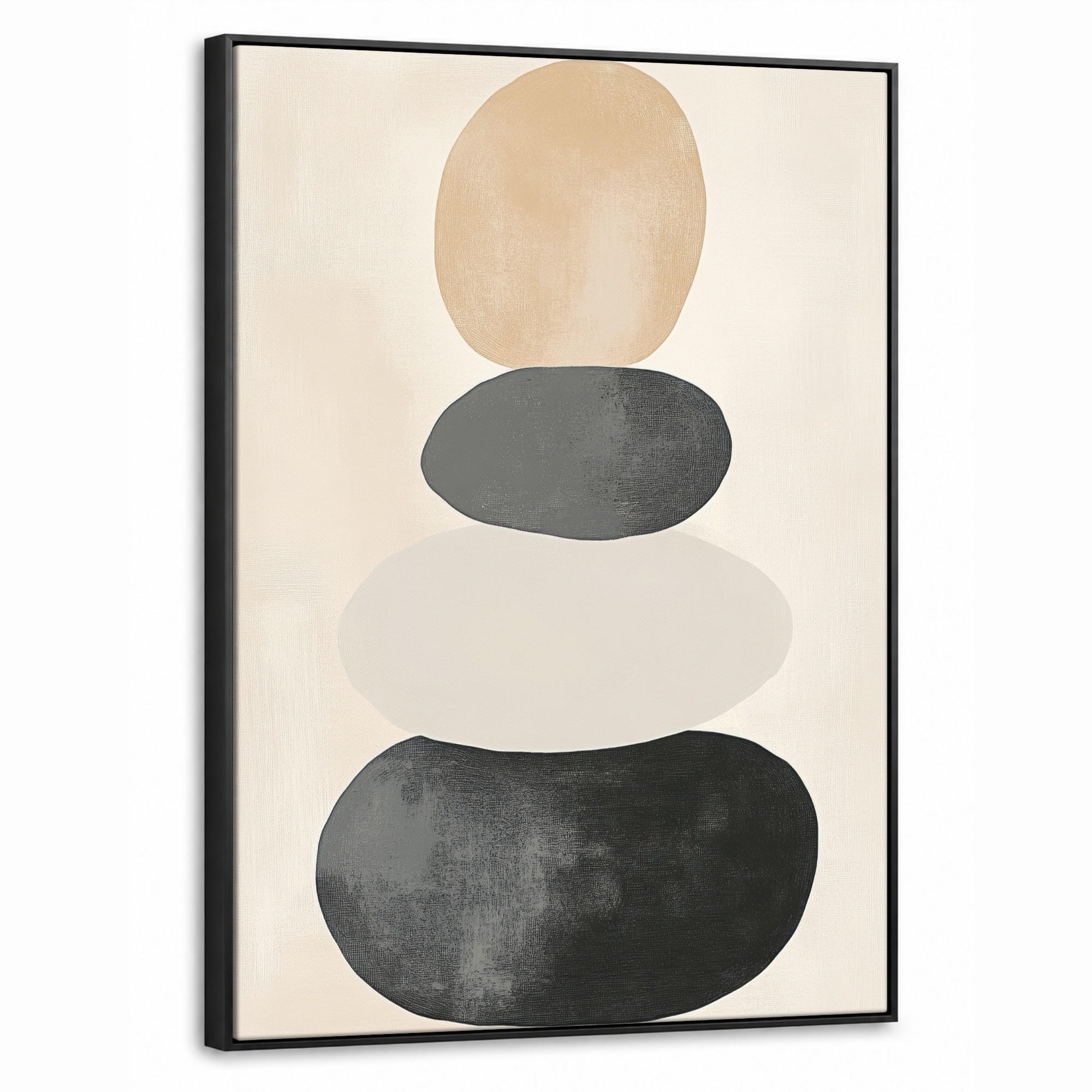 MuchoWow Leinwand Taupe 60x80 cm