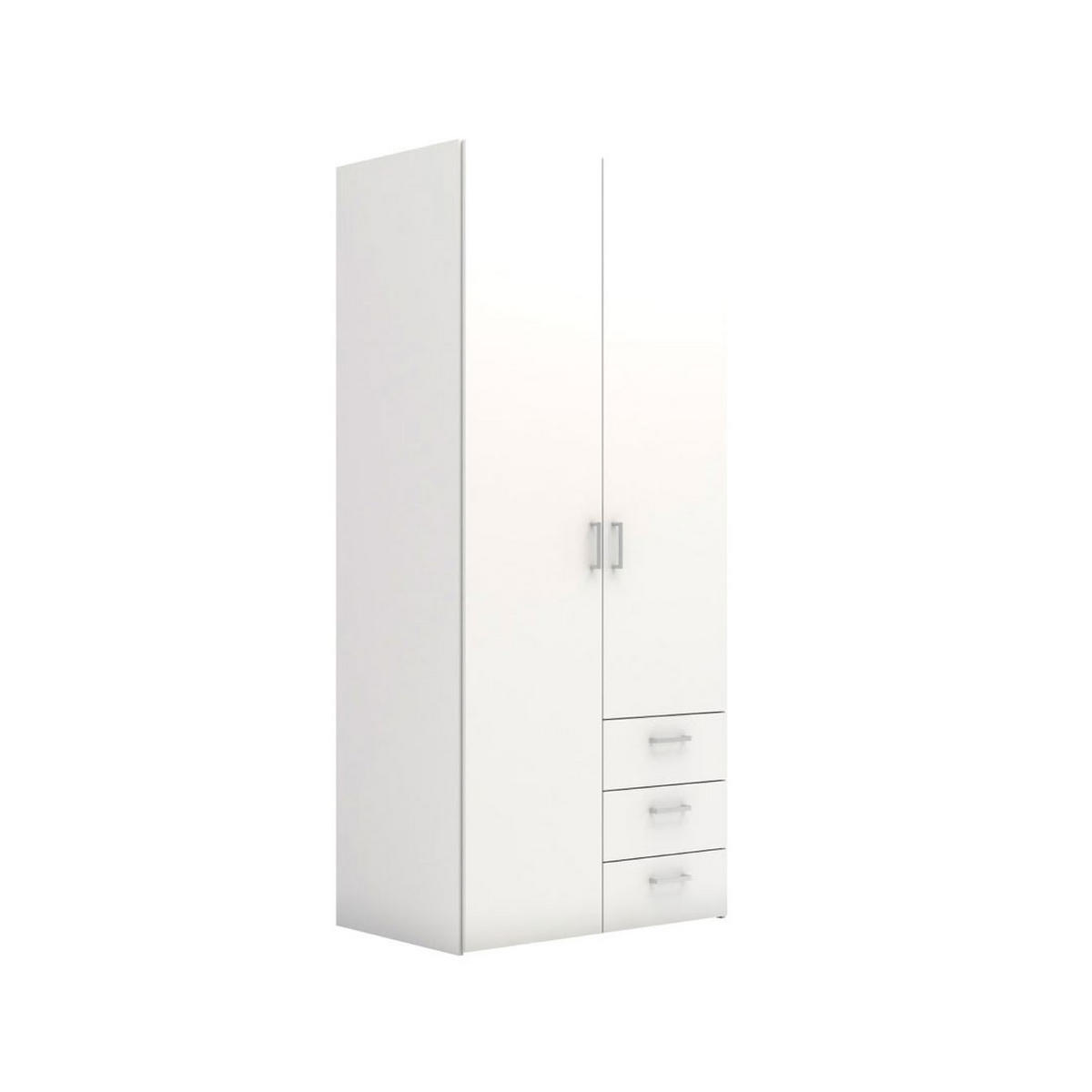GARDEROBENSCHRANK weiß - Weiß, Holzwerkstoff (78/175/50cm) - ebuy24