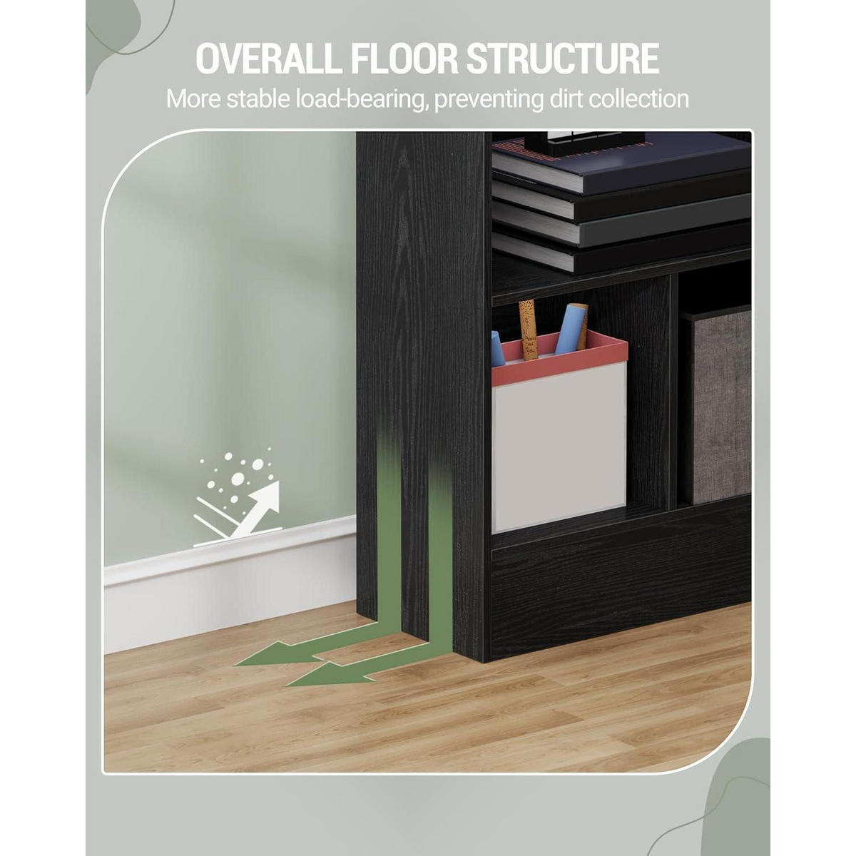 BÜCHERREGAL Standregal 6 Fach Schwarz 80 x 170 cm - Schwarz, Holzwerkstoff (80/170/24cm)