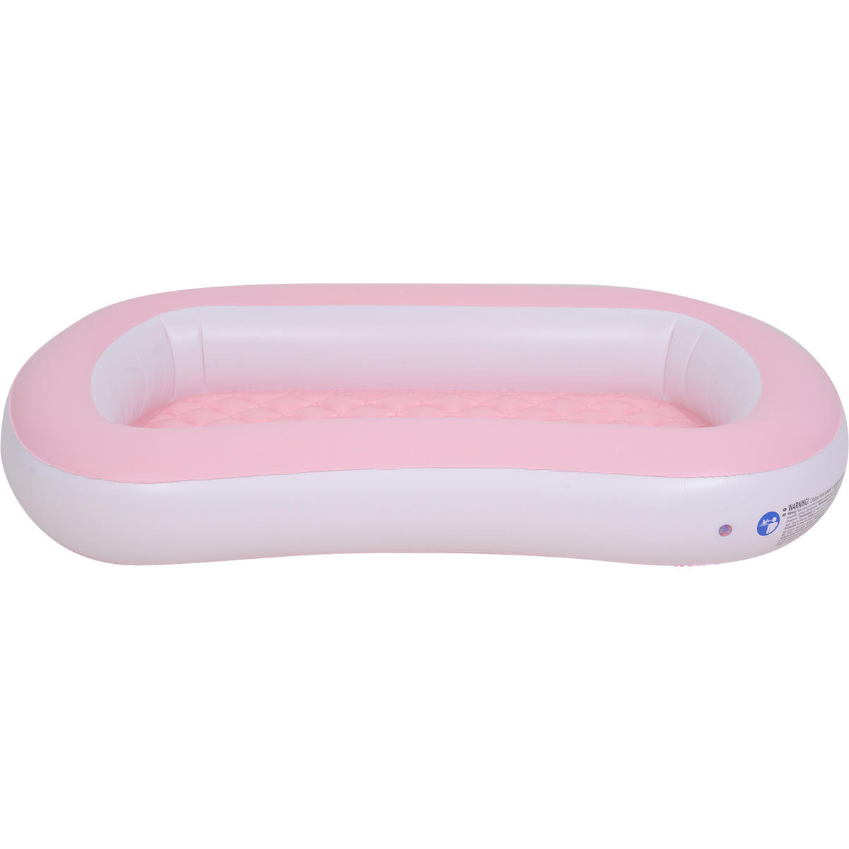 PLANSCHBECKEN XXL 163 x 103,5 x 25 cm mit aufblasbarem Boden und 100 L Fassungsvermögen - Rosa, Kunststoff (103/163cm)