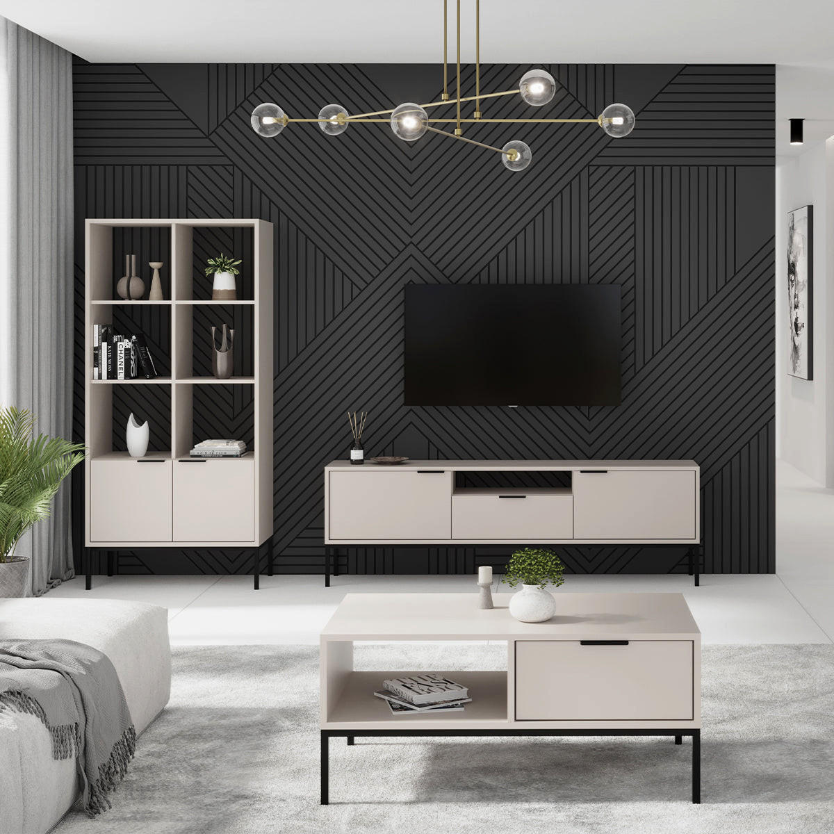 KLUBSKA MIZICA Seattle Kašmir - bež, leseni material (60/80/45.4cm) - Petits-meubles