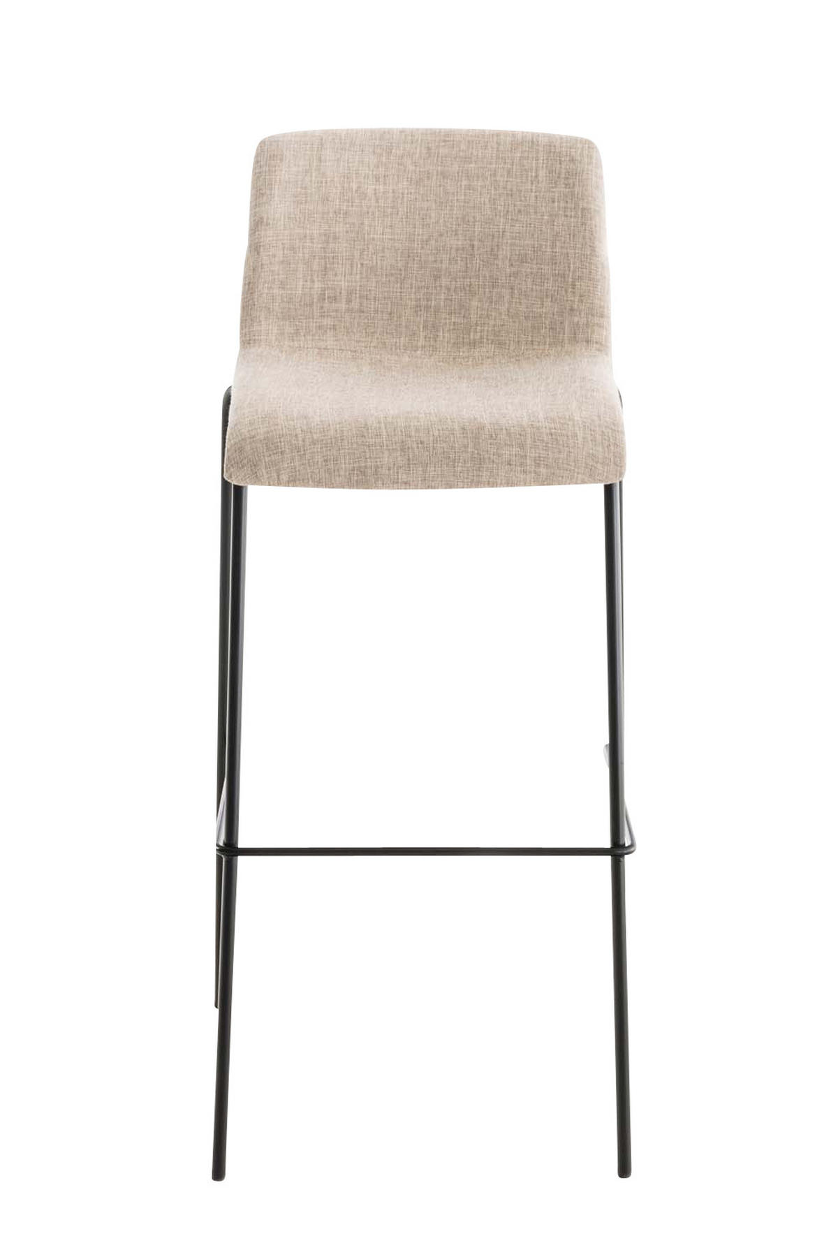 BARHOCKER Stoff Creme - Creme/Schwarz, Textil/Metall (43/100/48cm) - CLP