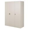 KLEIDERSCHRANK Moonir Greige 150 cm - Taupe/Goldfarben, Holzwerkstoff/Metall (150/200.5/57cm) - Selsey