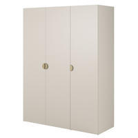 KLEIDERSCHRANK Moonir Greige 150 cm - Taupe/Goldfarben, Holzwerkstoff/Metall (150/200.5/57cm) - Selsey