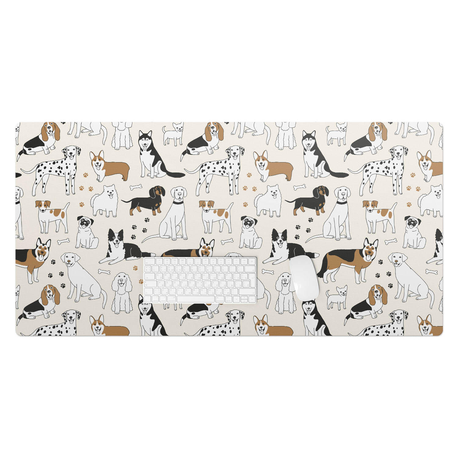 Wallfluent Schreibtischunterlage Sand 60x1.6x120 cm