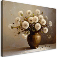 LEINWANDBILD Blumen 100x70cm - Beige, Textil (100/70cm) - Feeby