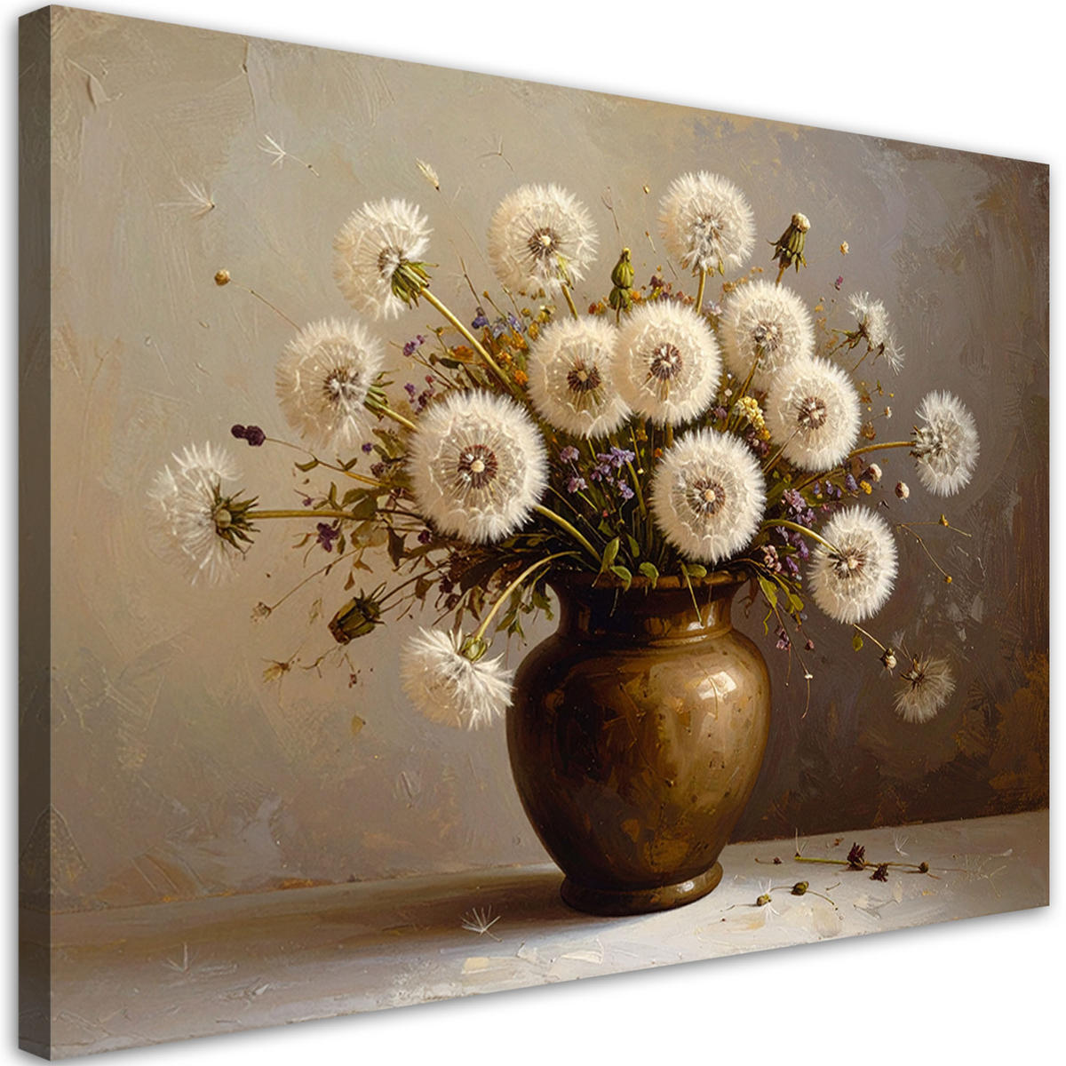 LEINWANDBILD Blumen 100x70cm - Beige, Textil (100/70cm) - Feeby