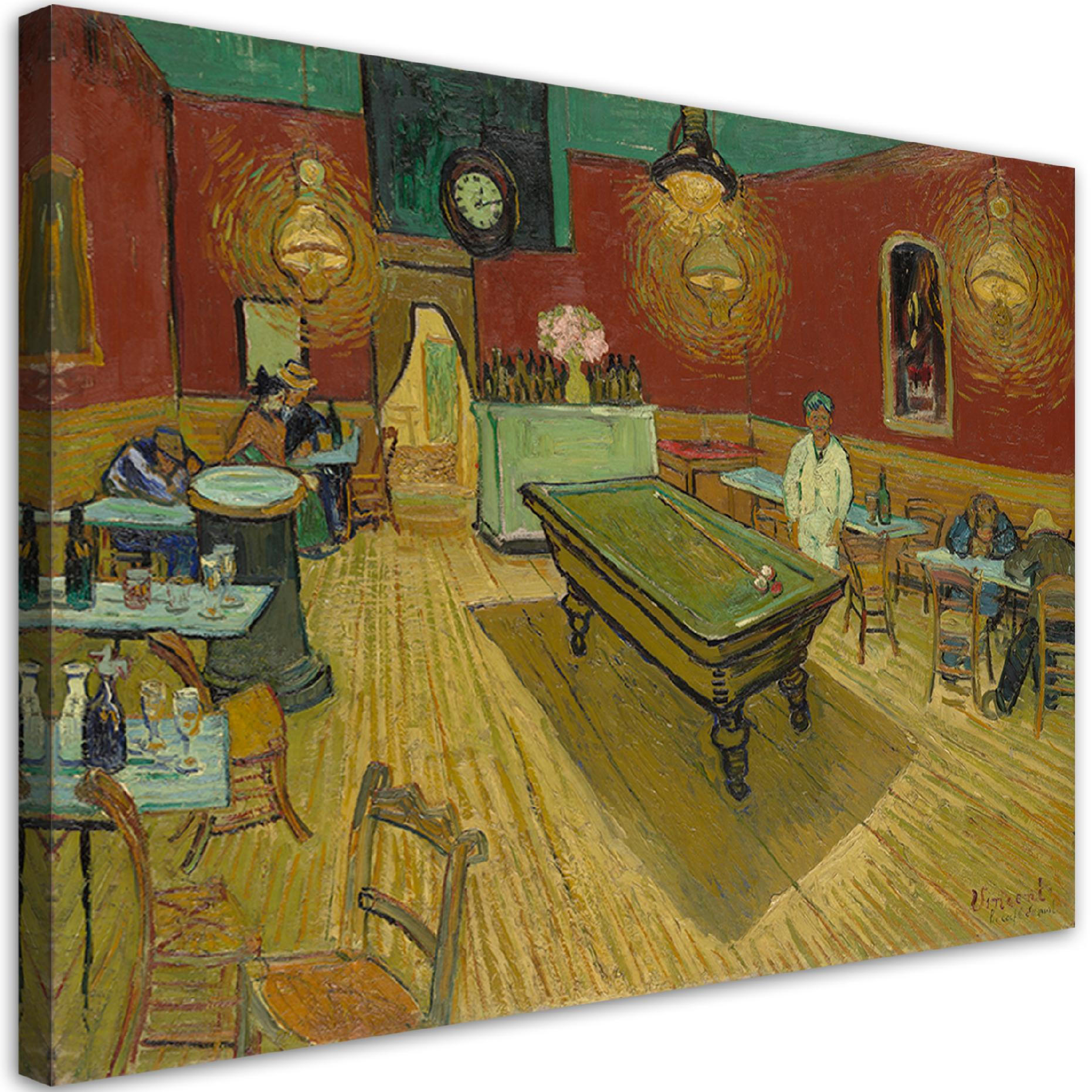 WANDBILD nachtcafé vincent van Gogh - Multicolor, Textil (60/40cm) - Feeby