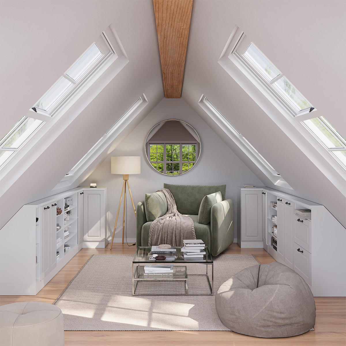 DACHSCHRÄGENSCHRANK ECKSCHRANK Rion Weiß Landhaus/Weiß 75.6 x 81.6 cm mit 1 Tür - Weiß, Holzwerkstoff (75.6/81.6/75.6cm) - Vicco