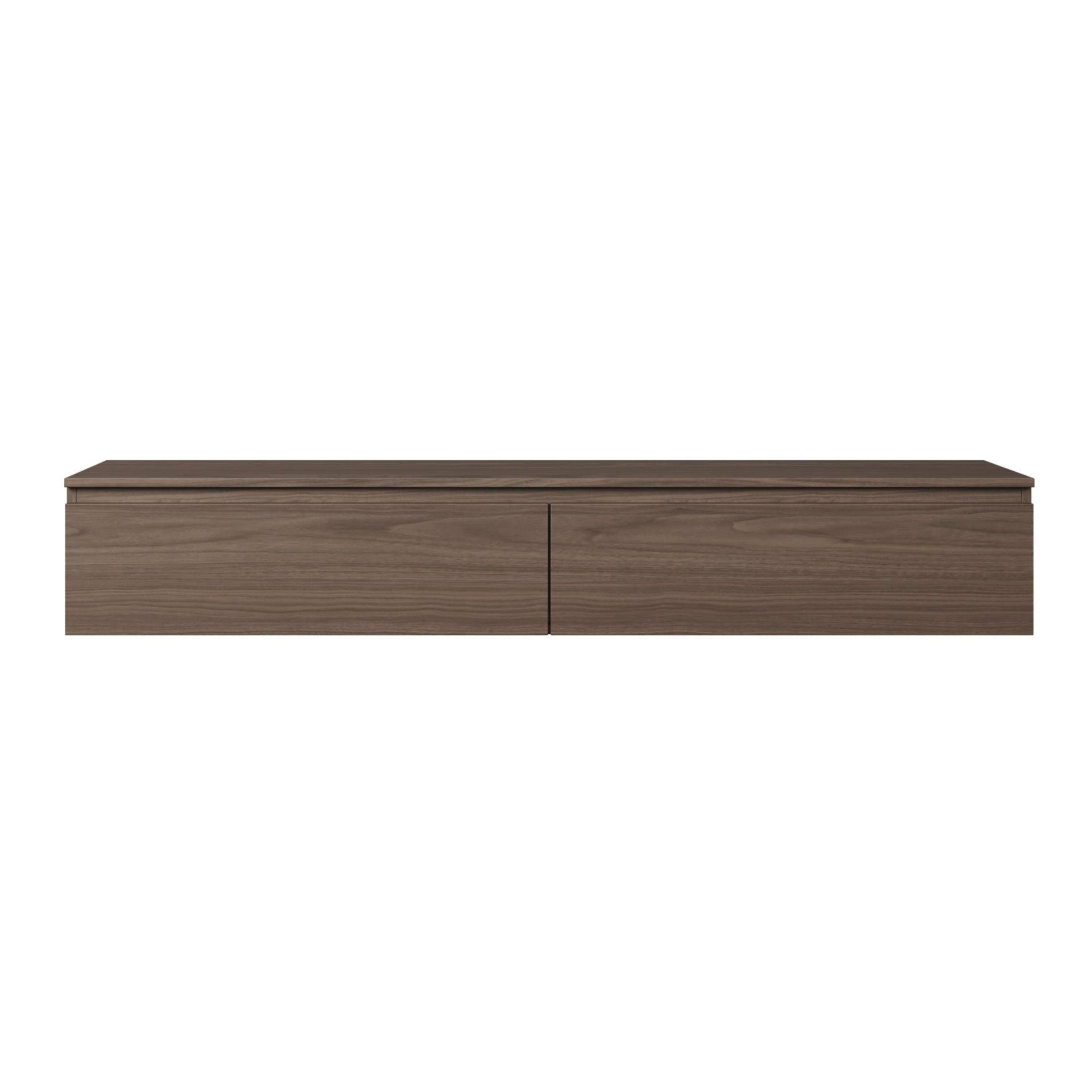 TV stolík Bemmi orech Wisconsin 175/28/32 cm - tmavohnedá, kompozitné drevo (175/28.4/31.8cm) - Selsey