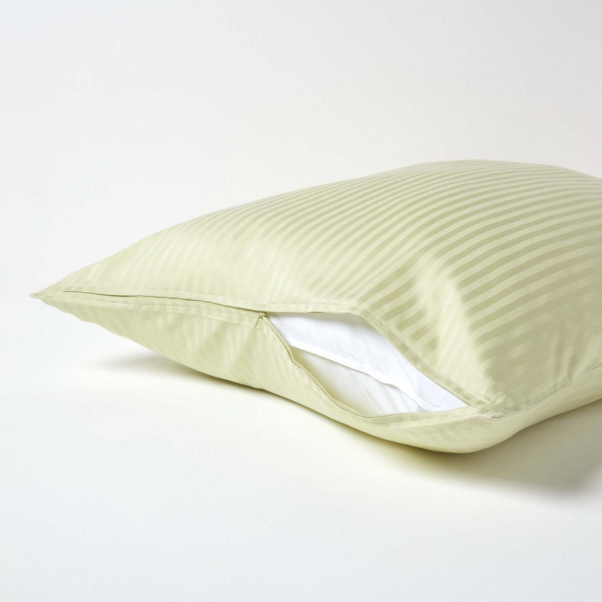 KISSENBEZUG Damast, Ägyptische Baumwolle, Fadendichte 330 - Grün, Textil (80/80cm) - Homescapes