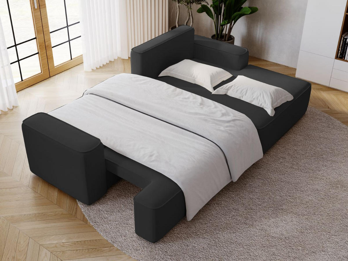 ECKSOFA California Schwarz Rechts - Schwarz, Holz/Textil (270/165cm) - Graingold