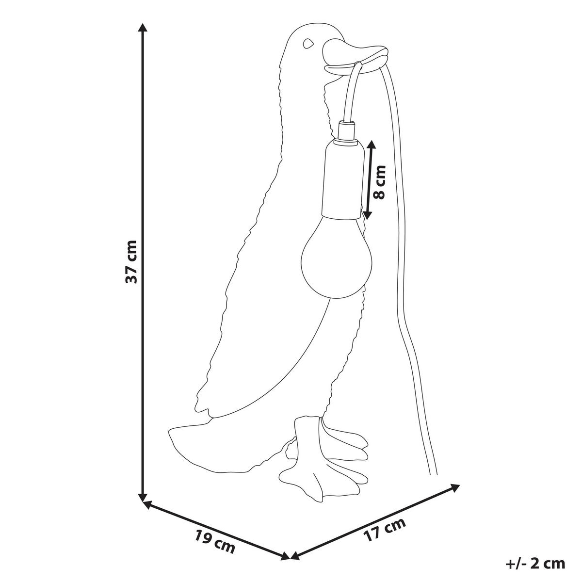 TISCHLAMPE Gold Anatis - Messingfarben/Goldfarben, Kunststoff (19/17/37cm) - Beliani