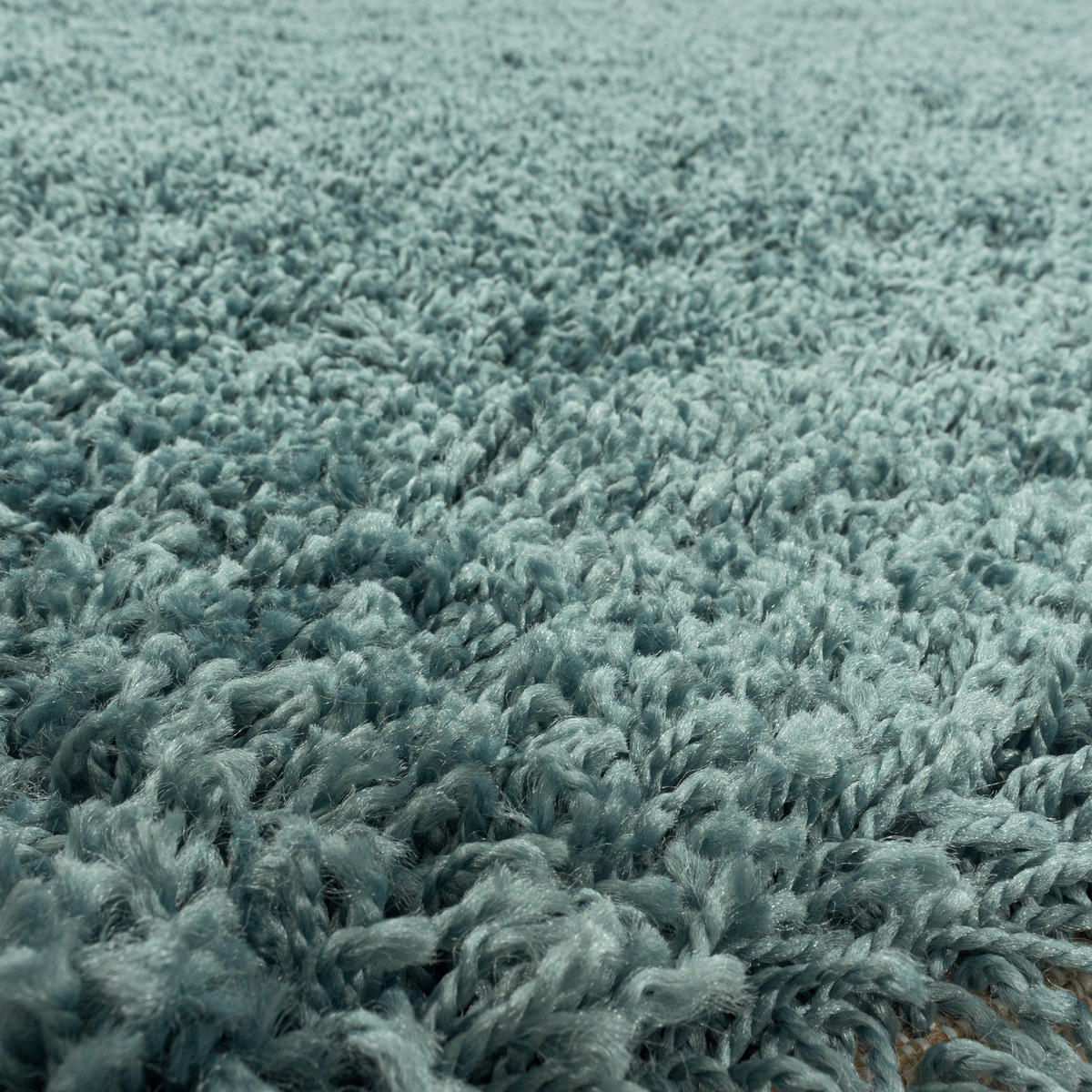 TEPPICH Hochflor Shaggy Uni-Look Polypropylen Wohnzimmer Türkis Läufer 60x110 - Blau, Textil (60/110cm) - KADIMA DESIGN