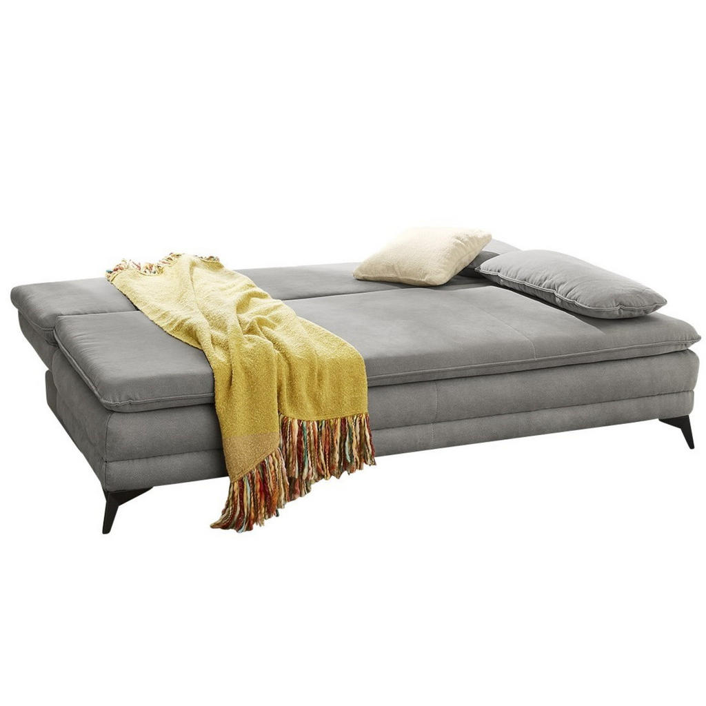 Thumbnail - luma-home Dauer-Schlafsofa, Hellgrau, Textil, 2-Sitzer, Füllung: Kaltschaum, einzeln stellbar,Rechteckig, 202x90x105 cm,...